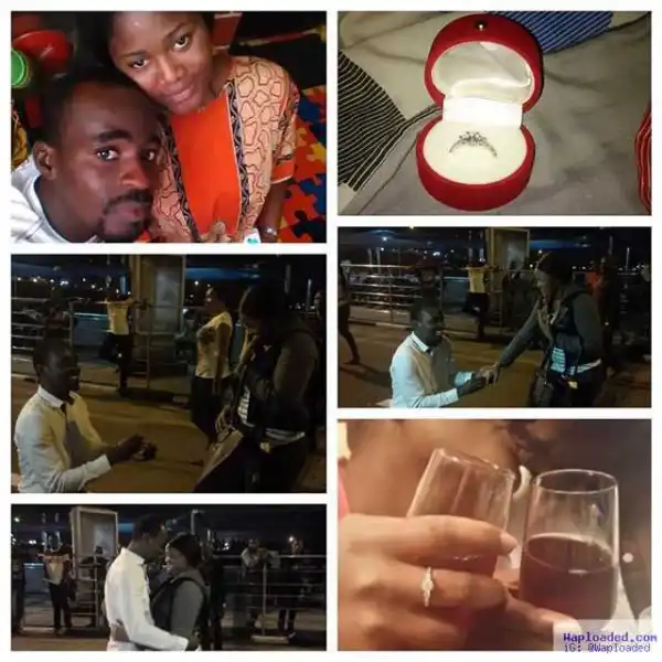 Photos: Yoruba Movie Star, Tunde Owokoniran, Proposes To Girlfriend In Public
